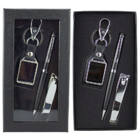 Novelty Mens Gift Set 3pc Keychain Pen and Nail Clippers Grooming Gift