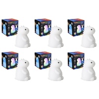 InnoVibe Colour-Changing Squishy Dinosaur Silicone Touch Lamp Pack of 6