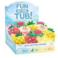 Fun in the Tub Fruit Bath Netting Sponge Display of 12