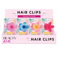 Beauty & Me Summer Flowers Hair Clips Tropical Display of 16