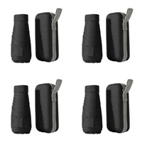 Mini Compact Umbrella with Zip Case Black Pack of 4