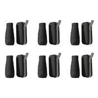 Mini Compact Umbrella with Zip Case Black Pack of 6