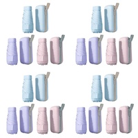 Mini Compact Umbrella with Zip Case Assorted Colours - Random Colour Supplied Pack of 4