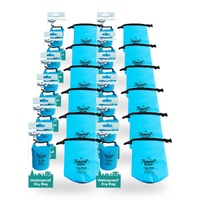Travel Now Waterproof Dry Bag 2L Blue Lightweight Outdoor Gear Storage Pack of 12