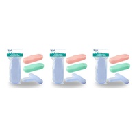 Travel Now Toothbrush & Toothpaste Holder Assorted Colours - Random Colour Supplied Pack of 3