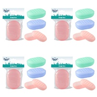 Travel Now Travel Soap Box Assorted Colours - Random Colour Supplied Pack of 4