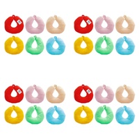 Travel Now Polyester Fill Travel Neck Pillow - Random Colour Supplied Pack of 4