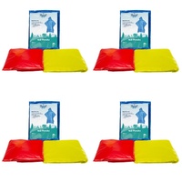 Travel Now Rain Poncho Hooded Reusable One Size - Random Colour Supplied Pack of 4