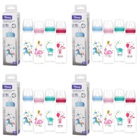 Momeasy Standard Neck Baby Feeding Bottle 240mL Anti-Colic 0m+ - Random Design and Colour Supplied Pack of 4