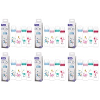 Momeasy Standard Neck Baby Feeding Bottle 240mL Anti-Colic 0m+ - Random Design and Colour Supplied Pack of 6