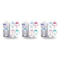 Momeasy Standard Neck Baby Feeding Bottle 240mL with Handles 0m+ - Random Design and Colour Supplied Pack of 3