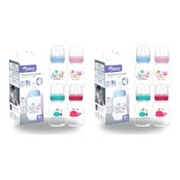 Momeasy Standard Neck Baby Feeding Bottle 120mL Anti-Colic 0m+ - Random Design and Colour Supplied Pack of 2