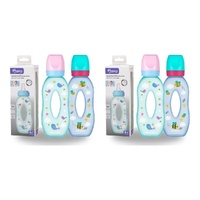 Momeasy Standard Neck Baby Feeding Bottle 270mL Easy Grip 0m+ - Random Design and Colour Supplied Pack of 2
