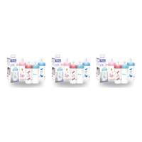 Momeasy Wide Neck Baby Feeding Bottle 330mL Anti-Colic 0m+ - Random Design and Colour Supplied Pack of 3