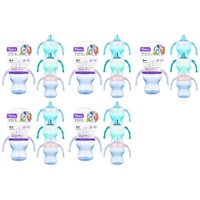 Momeasy Soft Spout Training Cup 180mL with Handles and Lid 6m+ - Random Colour Supplied Pack of 5