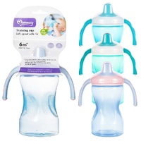 Momeasy Soft Spout Training Cup 300mL with Handles and Lid 6m+ - Random Colour Supplied