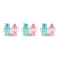 Momeasy Baby Training Cup 210mL with Straw and Handles 9m+ - Random Design and Colour Supplied Pack of 3
