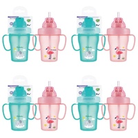 Momeasy Baby Training Cup 210mL with Straw and Handles 9m+ - Random Design and Colour Supplied Pack of 4