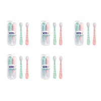Momeasy Silicone Tip Baby Spoon Set 2 Pack in Plastic Case Bundle of 5