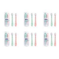 Momeasy Silicone Tip Baby Spoon Set 2 Pack in Plastic Case Bundle of 6