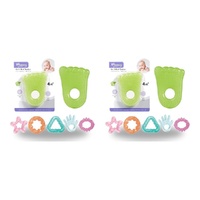 Momeasy EVA Gel Filled Teether 4m+ - Random Design Supplied Pack of 2