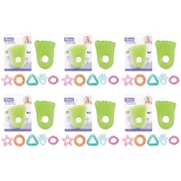 Momeasy EVA Gel Filled Teether 4m+ - Random Design Supplied Pack of 6