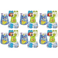 Momeasy Waterproof EVA Baby Bib 4m+ - Random Design Supplied Pack of 6