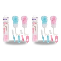 Momeasy 2 in 1 Baby Bottle Brush with Teat Brush - Random Colour Supplied Pack of 2