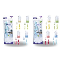Momeasy 2 in 1 Bottle Brush Set with Teat Brush Stored Inside - Random Colour Supplied Bundle of 2