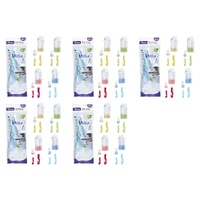 Momeasy 2 in 1 Bottle Brush Set with Teat Brush Stored Inside - Random Colour Supplied Bundle of 5