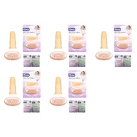 Momeasy Silicone Finger Toothbrush with Storage Case 3m+ - Random Colour Supplied Pack of 5