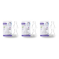 Momeasy Silicone Teats 2 Pack Standard Neck Small Flow 0m+ Bundle of 3