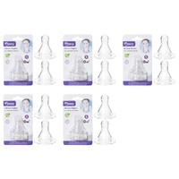 Momeasy Silicone Teats 2 Pack Standard Neck Small Flow 0m+ Bundle of 5