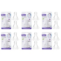 Momeasy Silicone Teats 2 Pack Standard Neck Small Flow 0m+ Bundle of 6
