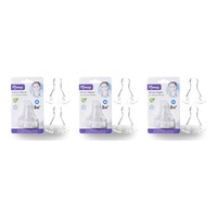 Momeasy Silicone Teats 2 Pack Standard Neck Medium Flow 3m+ Bundle of 3