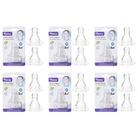 Momeasy Silicone Teats 2 Pack Standard Neck Medium Flow 3m+ Bundle of 6