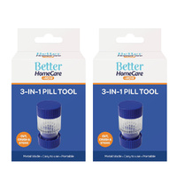 Better Home Care Now Round 3 In 1 Pill Cutter, Crusher & Storage 9.5 x 5cm x 2
