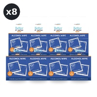 Better HomeCare Now Alcohol Wipes 60 Pack Individually Wrapped Multi-Use Bundle of 8