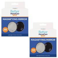 Better Home Care Now 10x Magnifying Mirror Glass with Suction Cups 10mm x 88mm x 2