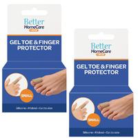 Better Home Care Now Small Gel Toe Cap Ribbed Fabric Silicone Tube Strip 15.5 x 2cm x 2