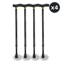 Better HomeCare Now Adjustable Walking Stick Black Pack of 4