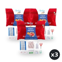 Better HomeCare Now 34 Piece First Aid Kit Compact Home Travel Medical Kit Pack of 3