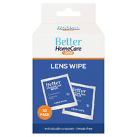 Better Homecare Now Lens Wipes 50 Pack Individually Wrapped & Streak-Free