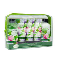 Lulu Grace Lotus Flower 5pc Body Gift Set Lotion Hand Cream Shampoo Conditioner