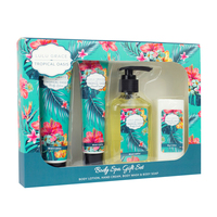 Lulu Grace Tropical Oasis 4pc Body Care Set Lotion Hand Cream Body Wash Soap