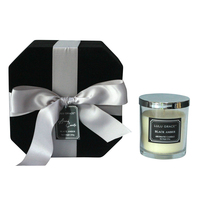 Lulu Grace Black Amber Aromatic Scented Candle with Octagonal Box 200g
