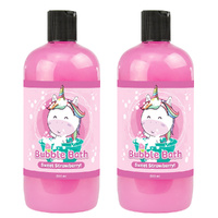 Baby & Me Kids Bubble Bath Unicorn Strawberry 500ml Twin Pack Tear Free