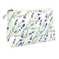 Lulu Grace Cosmetic Bag Make Up Travel Pouch Lavender 20 x 13.5cm