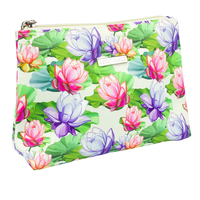 Lulu Grace Cosmetic Bag Make Up Travel Pouch Lotus Flower 20 x 13.5cm