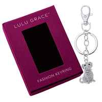 Lulu Grace Fashion Key Ring Gift Lobster Clasp Keychain Metal Pendant Dog